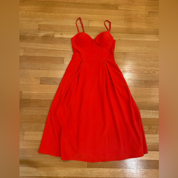 Yumi Kim Dresses & Skirts - Yumi Kim Red Midi Dress with Spaghetti Straps